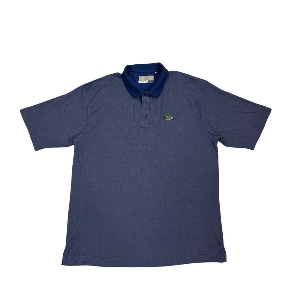 Cutter & Buck Florida Gators Blue Preppy Athletic Dri Fit Polo Shirt Men's XXL